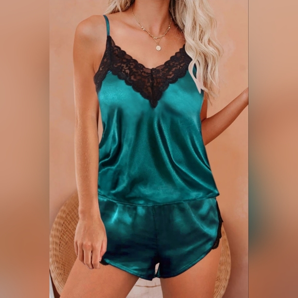 Other - Lace V Neck Pajama Set